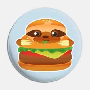 Sloth Burger Pin