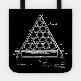 8 Ball Pool Player Gift 1891 Early Patent Image Tote