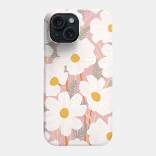 Pink and white daisies Phone Case