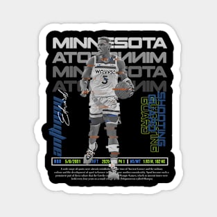 Anthony Edwards Basketball Art Timberwolves Magnet