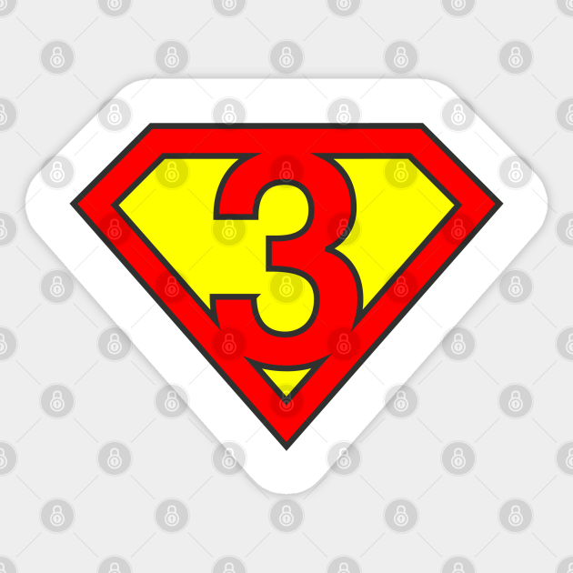 super number superman number sticker teepublic
