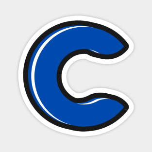 C - Letter A to Z Text Collection Blue and white Colour Magnet