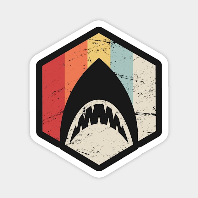 Retro Vintage Shark Icon Magnet by MeatMan