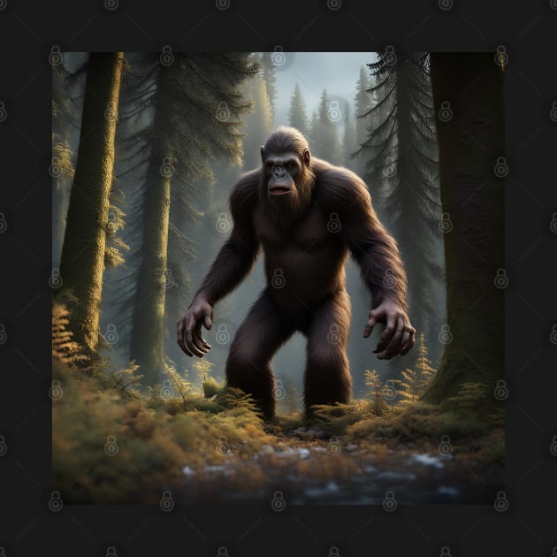 Bigfoot in the Forest by Lyvershop