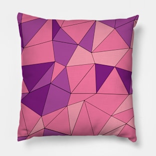 Purple Abstract Polygon Pattern Pillow