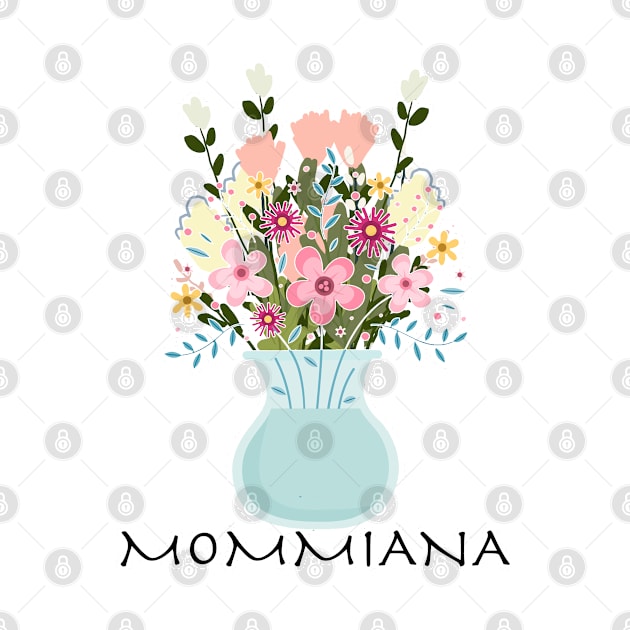 mommiana.mommiana gift.mommiana flower floral design cute gift for girls by TshotDesign