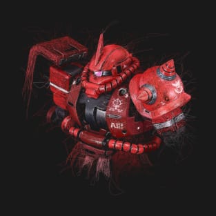 Gundam Zaku II scribble artwork T-Shirt