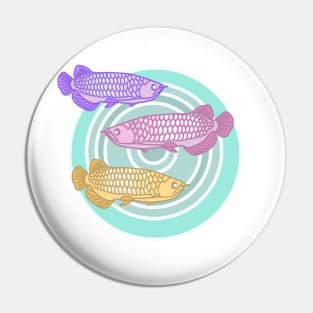 Arowana Fishes In The Water Pin