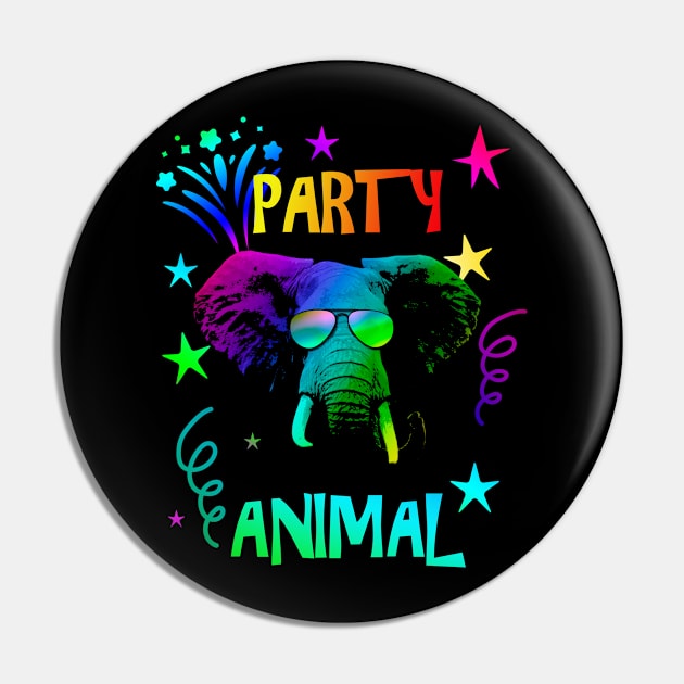 Elephant Party Animal Pin by Nerd_art