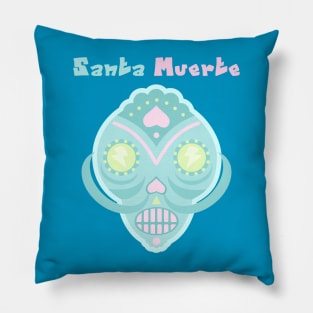 Santa Muerte / blue_pink Pillow