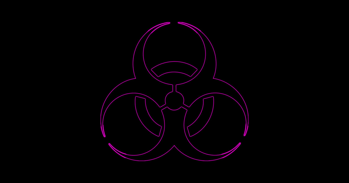 Bio-hazard Neon Pink - Biohazard - Sticker | TeePublic