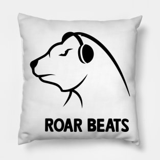 Roar Beats Bear Pillow