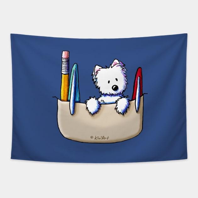 KiniArt Westie Pocket Protector Tapestry by KiniArt