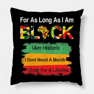 Black history month  24 7 365 African Map kente Clothes Pillow