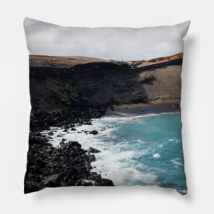 Rocky turquoise beach Pillow