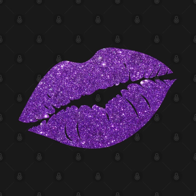 Purple Faux Glitter Lips by Felicity-K