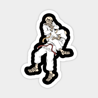 Karete Skull, Jiu Jitsu Skull, Judo Skull, Judo Skeleton, Jiu Jitsu Skeleton Magnet