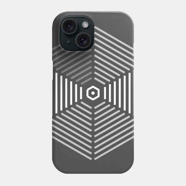 hexagon lines Phone Case by Mint Tees