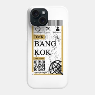 Bangkok flight ticket boarding pass abstract Phone Case