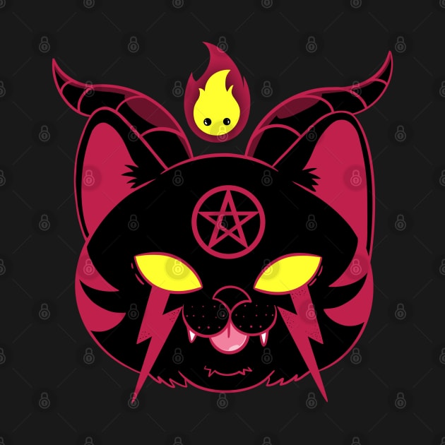 Demon Cat by Artthree Studio