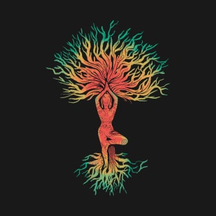 Tree of Life Yoga Pose T-Shirt