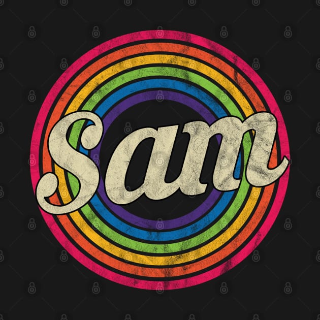 Sam - Retro Rainbow Faded-Style by MaydenArt