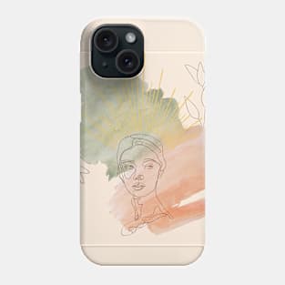 Watercolor aesthetic girl Phone Case