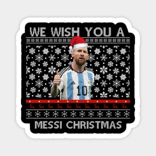 Funny Christmas We Wish You A Messi Christmas Magnet