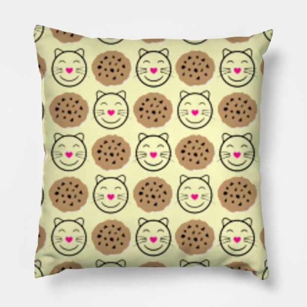 Smiley Moggy Cookie Cats Moggie Pillow Teepublic