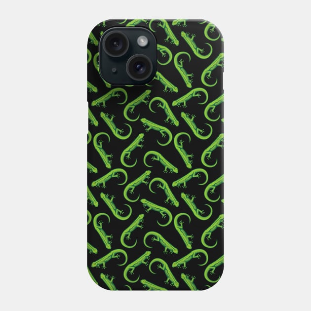 Green Lizard Pattern Phone Case by sifis