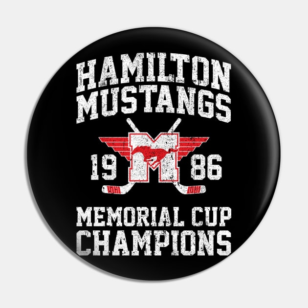 Hamilton Mustangs Memorial Cup Champions (Variant) Pin by huckblade