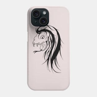 Snakehead with long hair Phone Case