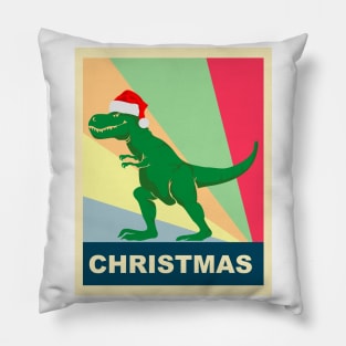 dinosaurs celebrate Christmas Pillow