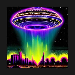 Area 51 – Neon Retro UFO 149 T-Shirt