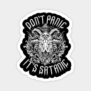 Don't Panic It's Satanic - Baphomet 666 Occult Magnet