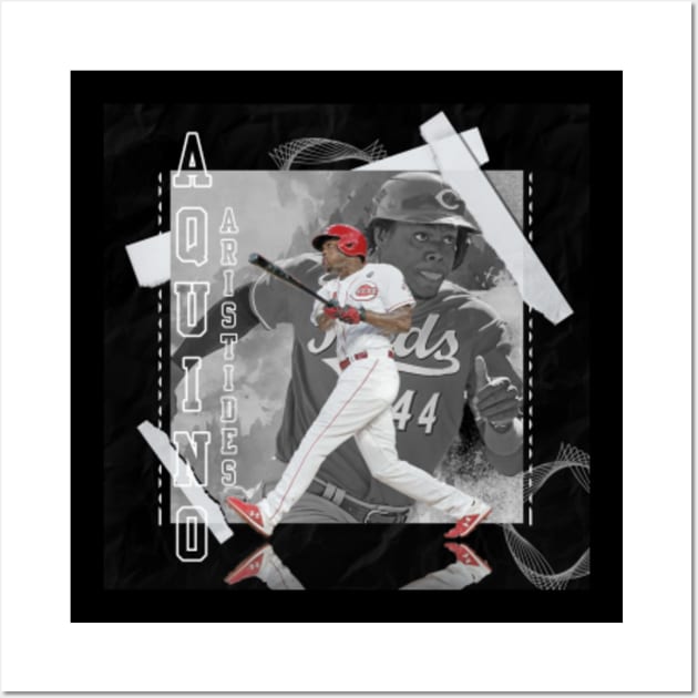 Aristides Aquino Baseball Paper Poster Reds 3 - Aristides Aquino