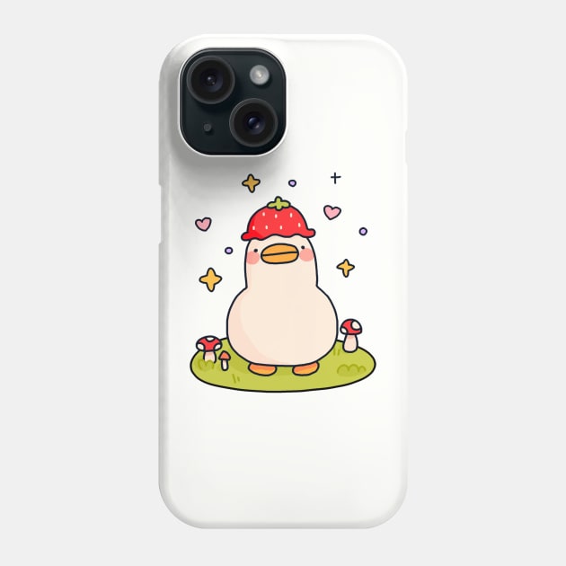 Strawberry Duck Phone Case by maiadrawss