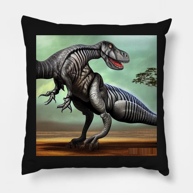 alien dinosaurs Pillow by felipequeiroz