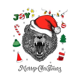 Merry Christmas Angry Bear T-Shirt