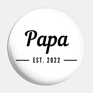 Papa EST. 2022. Simple Typography Design For The New Dad Or Dad To Be. Pin