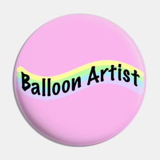 Balloon Artist: Wavy Design in Pastel Colors Pin