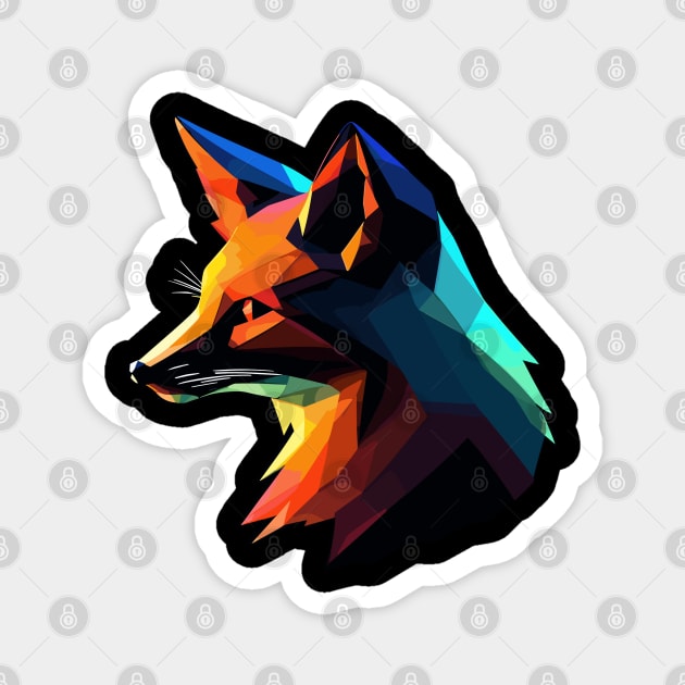 fox silhouette art Magnet by TaevasDesign