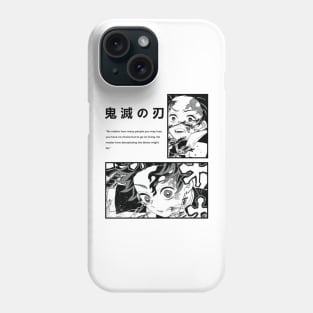 Tanjiro demon slayer quote for white Phone Case