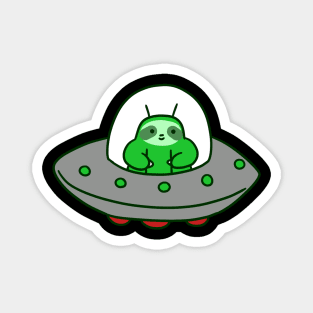 Alien UFO Sloth Magnet