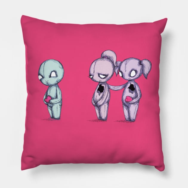 BFF Plushies Pillow by LVBart