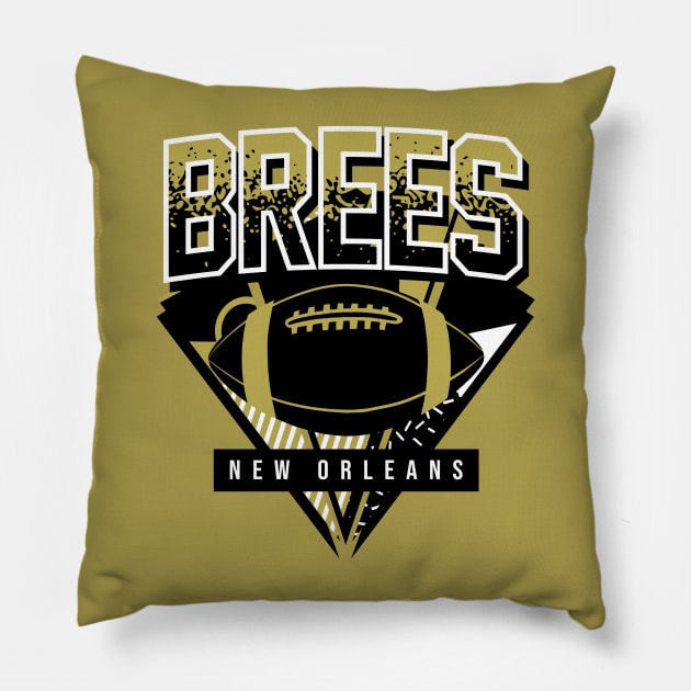 Brees Throwback New Orleans Football Pillow by funandgames