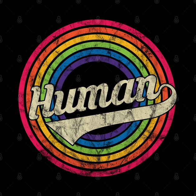 Human - Retro Rainbow Faded-Style by MaydenArt