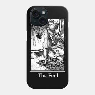 The Fool Tarot - White Outline Phone Case