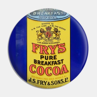 Fry's Pure Breakfast Cocoa Ad Pin