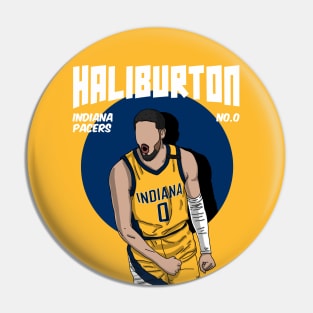 Tyrese Haliburton Comic Style Pin